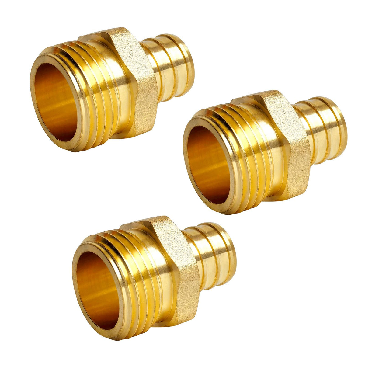TALEGEN PEX to GHT brass connector for tough garden hose setups.