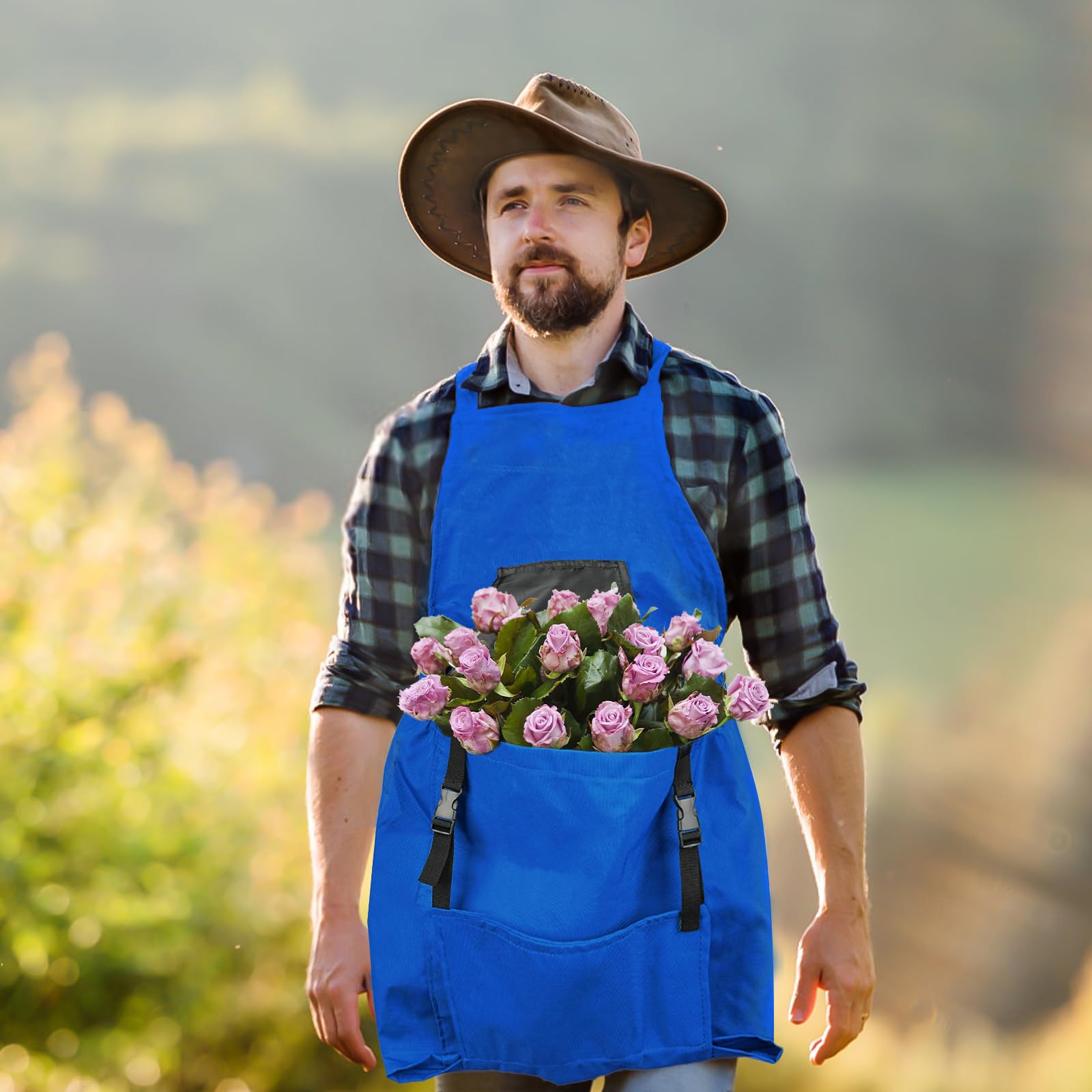 Talkson Gardening Apron adjustable waist strap fits a wide range of sizes
