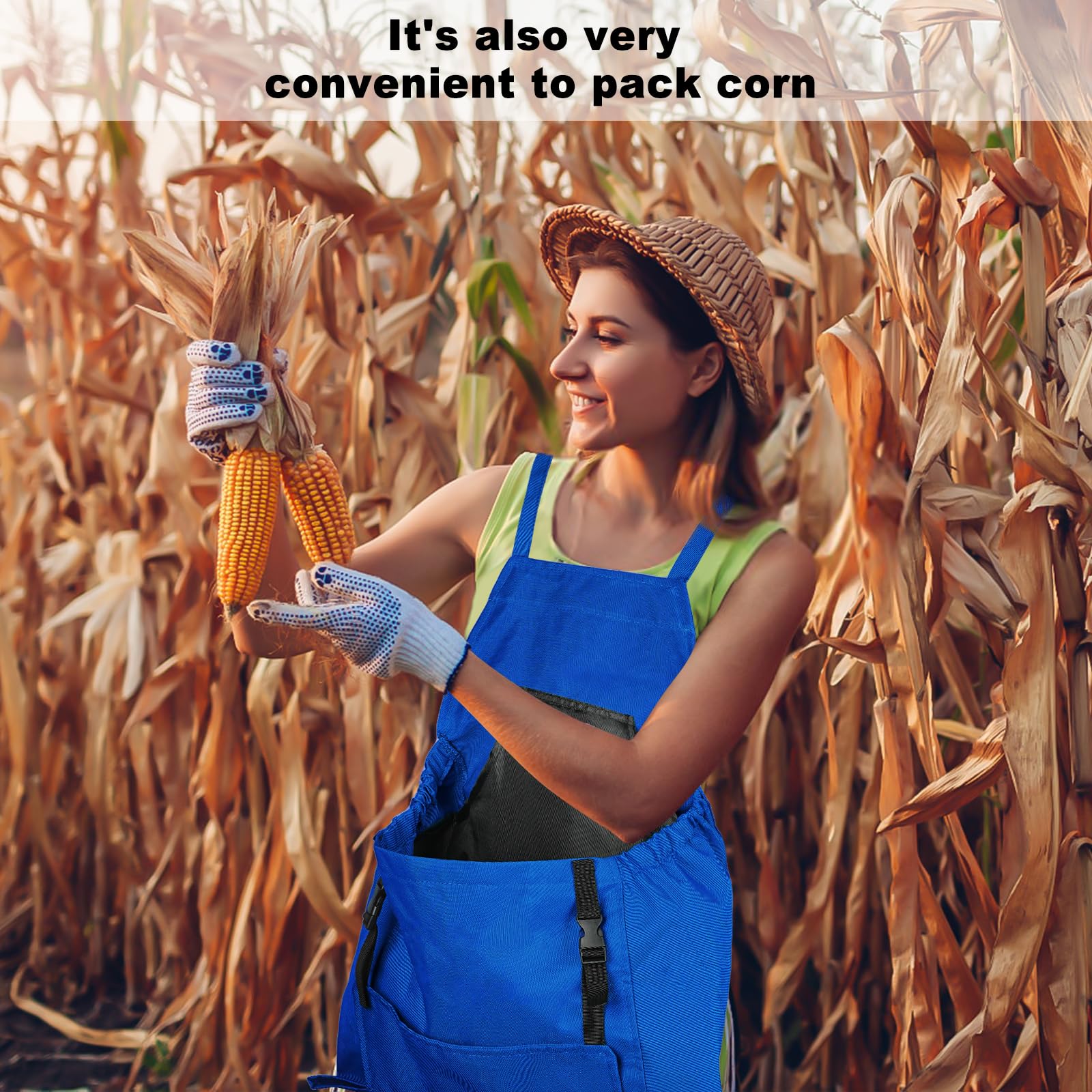 Talkson Gardening Apron breathable mesh back panel keeps you cooler while gardening
