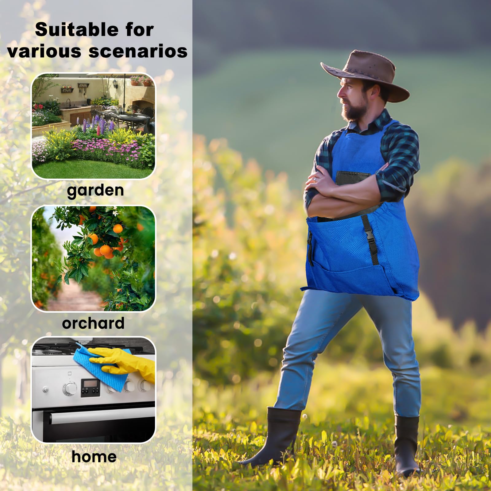 Talkson Gardening Apron ergonomic design with padded shoulder straps for reduced fatigue