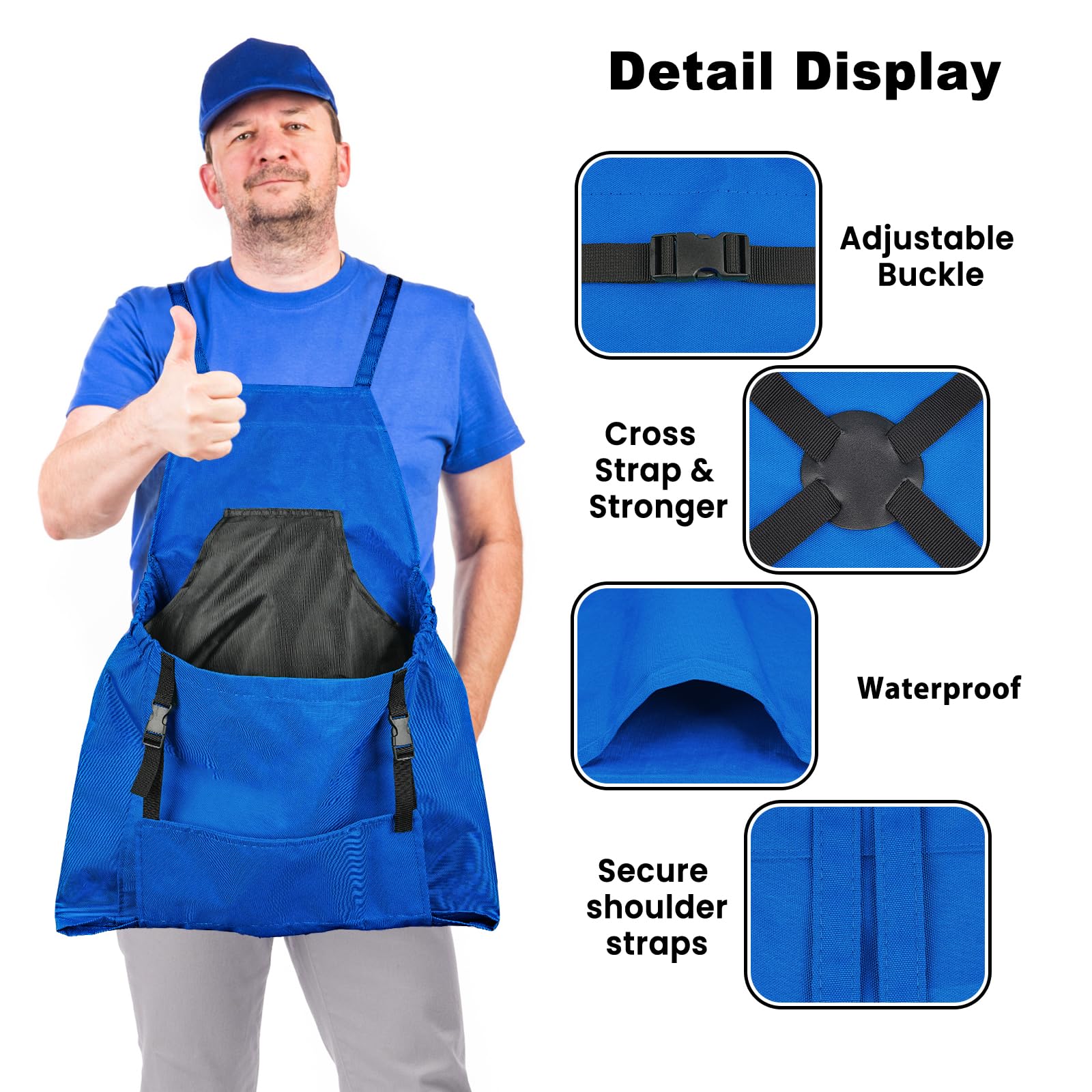 Talkson Gardening Apron mud-resistant 600D oxford fabric keeps gear clean in muddy rows