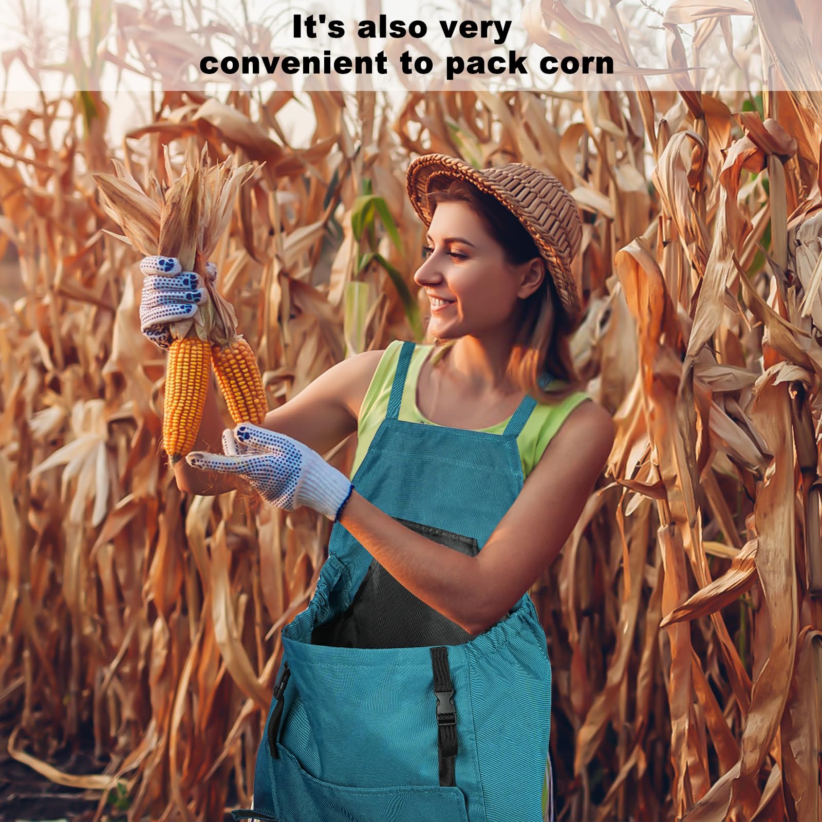 Talkson Gardening Apron with reinforced stitching for durability during tough tasks.