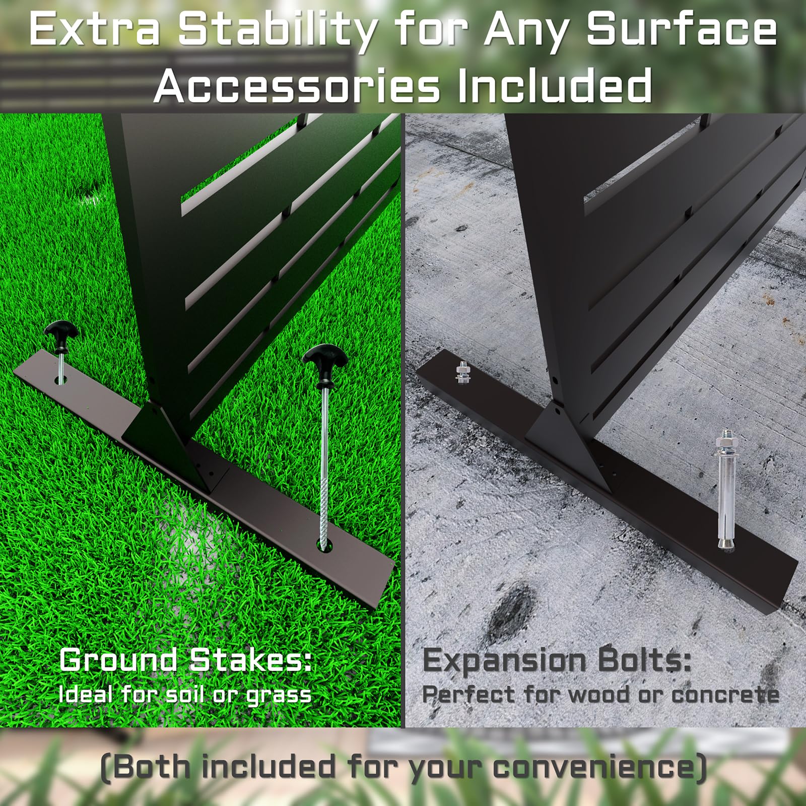 TALLYVER 72H privacy panel conceals trash bins while keeping spaces bright.