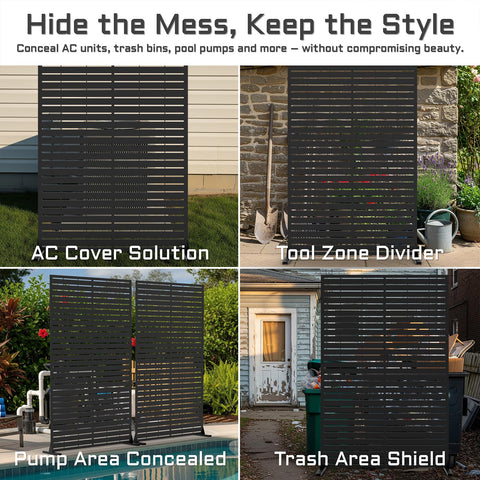 TALLYVER 72H louvered panel enhances patio aesthetics with clean lines.