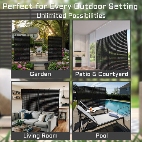 TALLYVER 72H garden divider creates stylish balcony privacy.