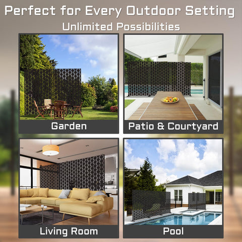 TALLYVER decorative-design screen adds a stylish focal point to patios and balconies.