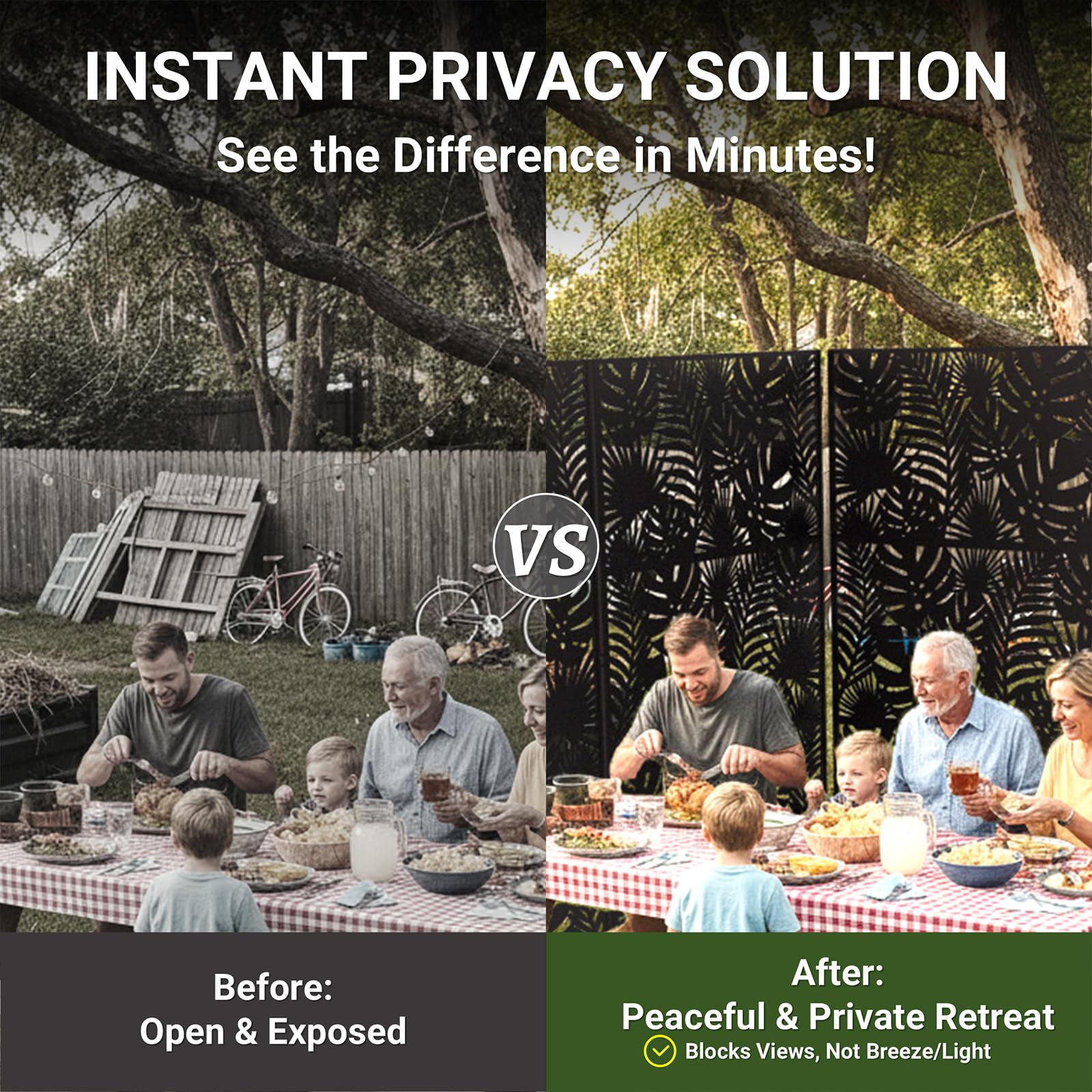 TALLYVER freestanding garden divider offers flexible placement
