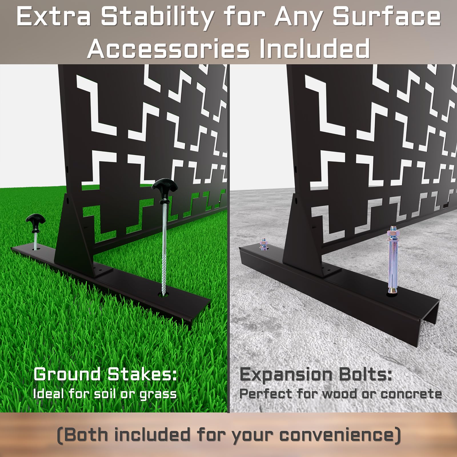 TALLYVER patio privacy panel blocks wind while enhancing curb appeal.
