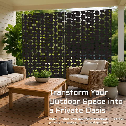 TALLYVER portable outdoor privacy panel is freestanding and easy to reposition.