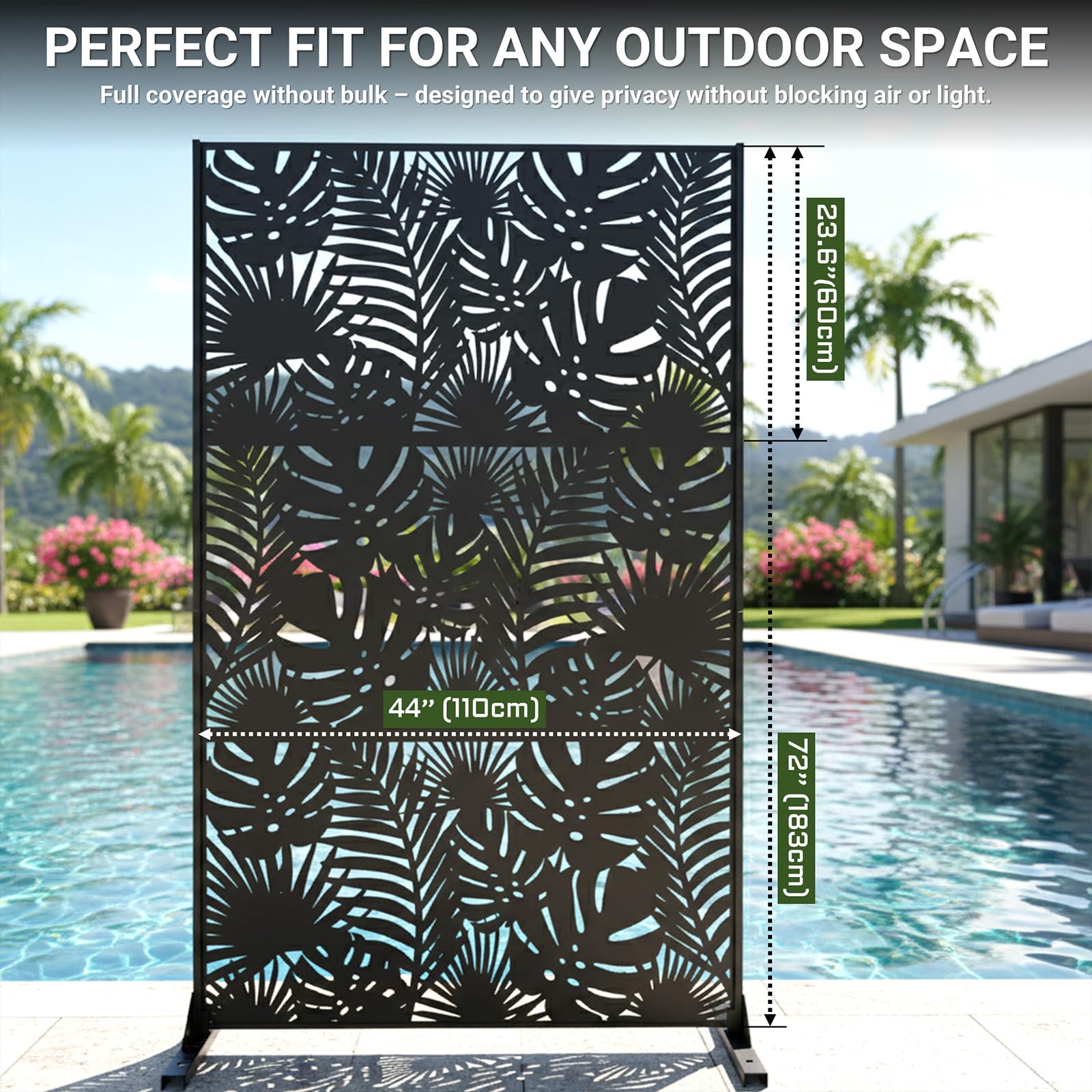 TALLYVER privacy screen for backyard creates private retreat