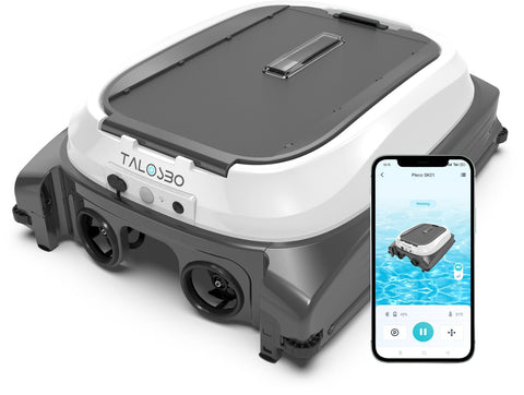 Talosbo Pleco SK01 solar panel powers eco friendly pool cleaning.
