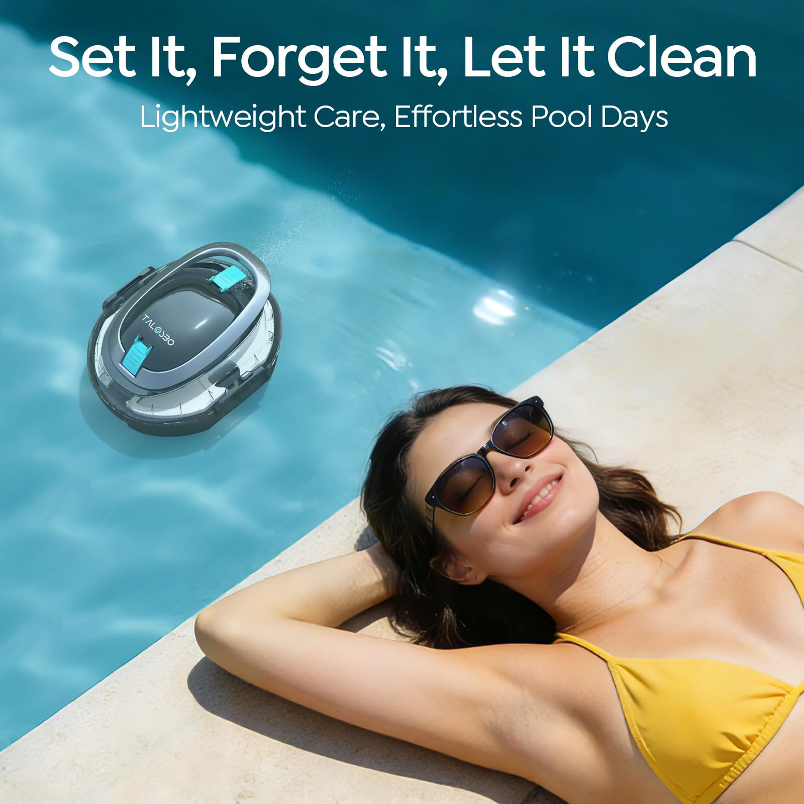 TALOSBO S2 cleans above-ground pools efficiently with cordless power.