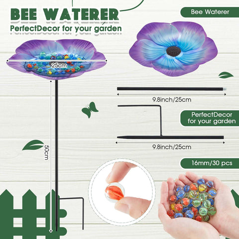 Tandefio butterfly water feeder bath enhances garden aesthetics and pollinator visits.