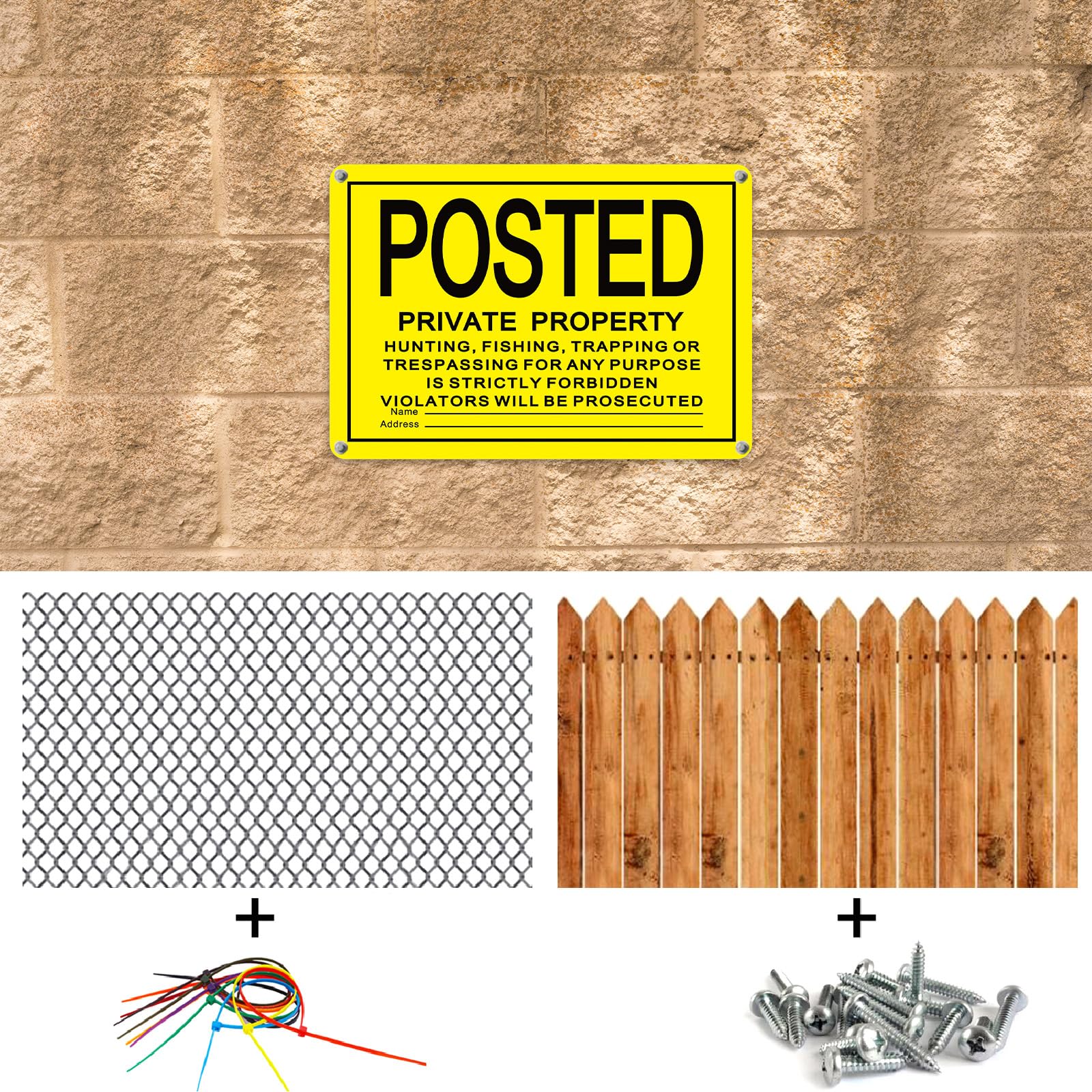 Tandefio outdoor indoor use sign protects private property