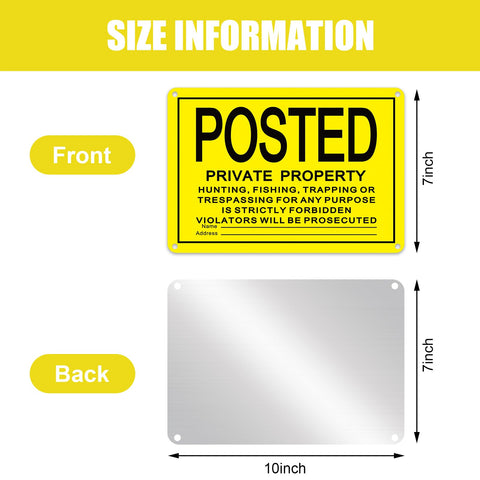 Tandefio rust-free aluminum sign 8-pack for durable privacy