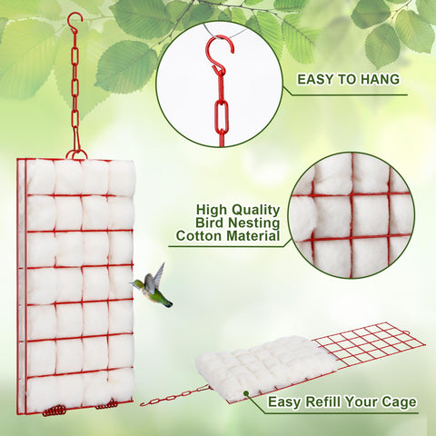 Tandefio rustic hanging nesting cage blends naturally with outdoor spaces