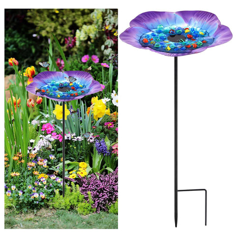 Tandefio vivid flower bee water station with vibrant design attracts pollinators.