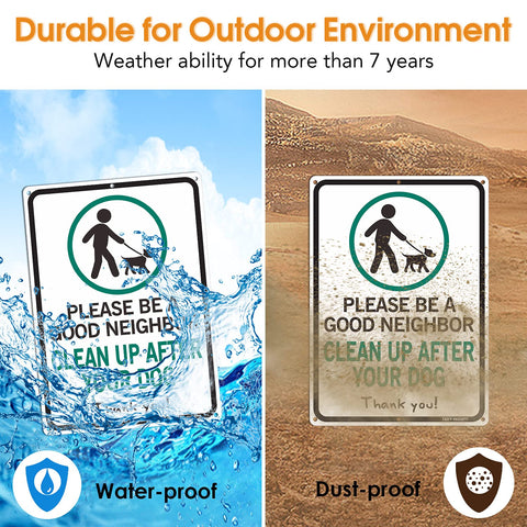 T&R ideal for garden and yard signage to encourage pet-cleanup etiquette