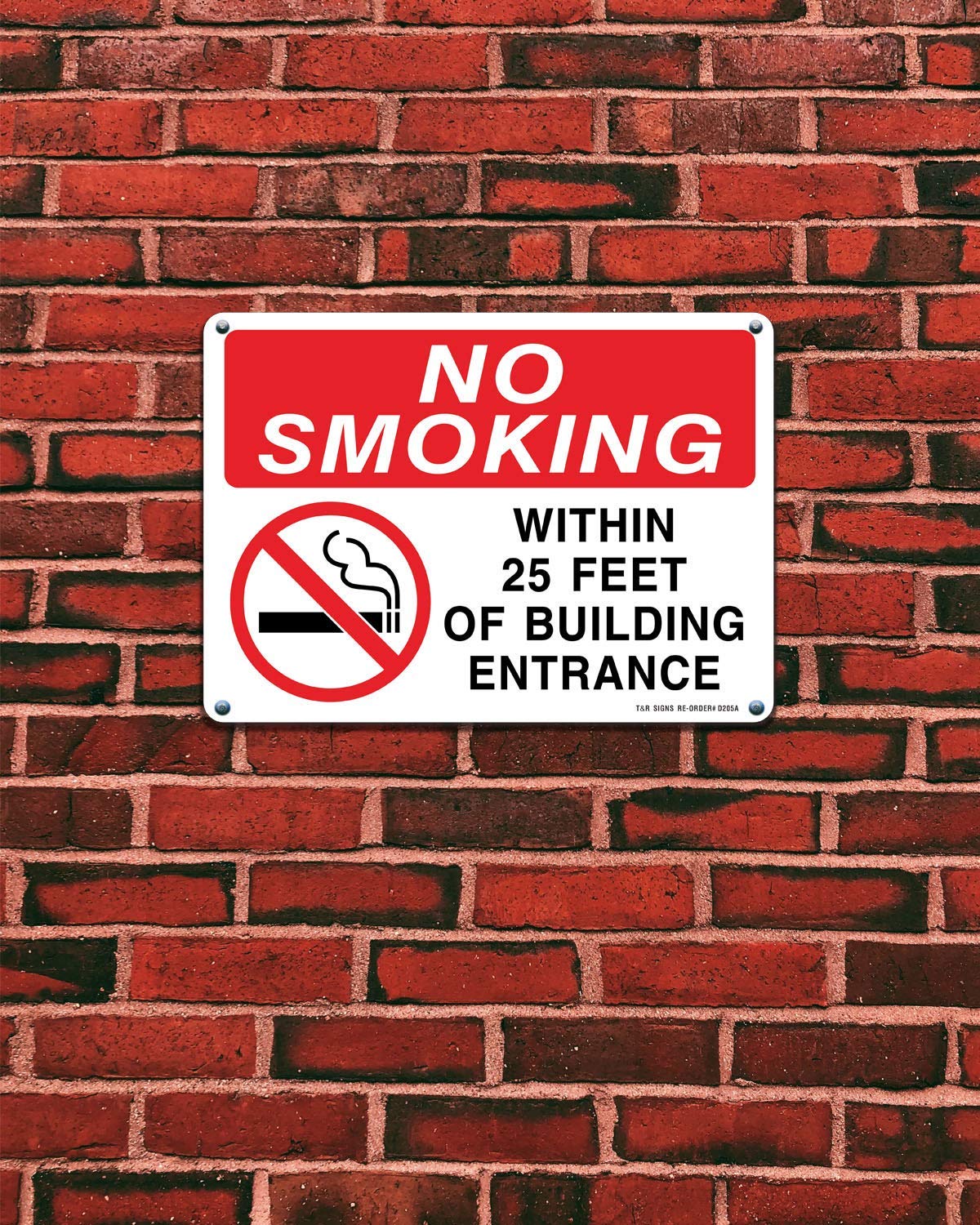 Fade-resistant warning improves legibility for guests and staff.