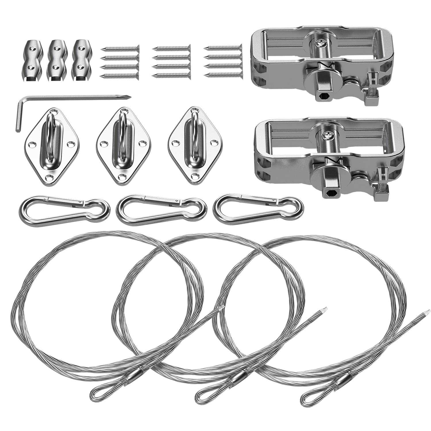 Tang Sun Shade hardware cable winch set for quick, secure shade sail tension