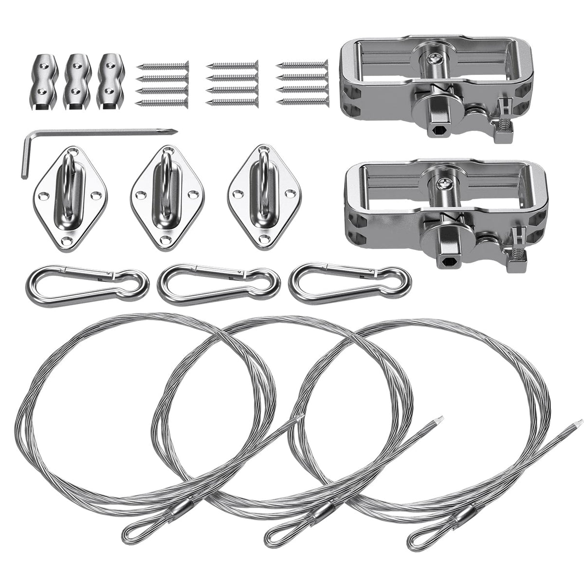 Tang Sun Shade hardware cable winch set for quick, secure shade sail tension