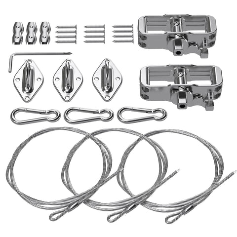 Tang Sun Shade hardware cable winch set for quick, secure shade sail tension