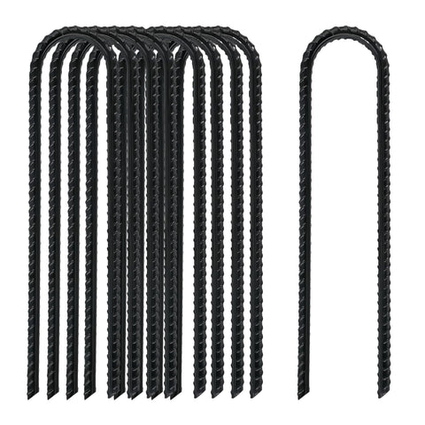 TANGJEAMER 8-inch rebar stake with sharp end for quick ground insertion.