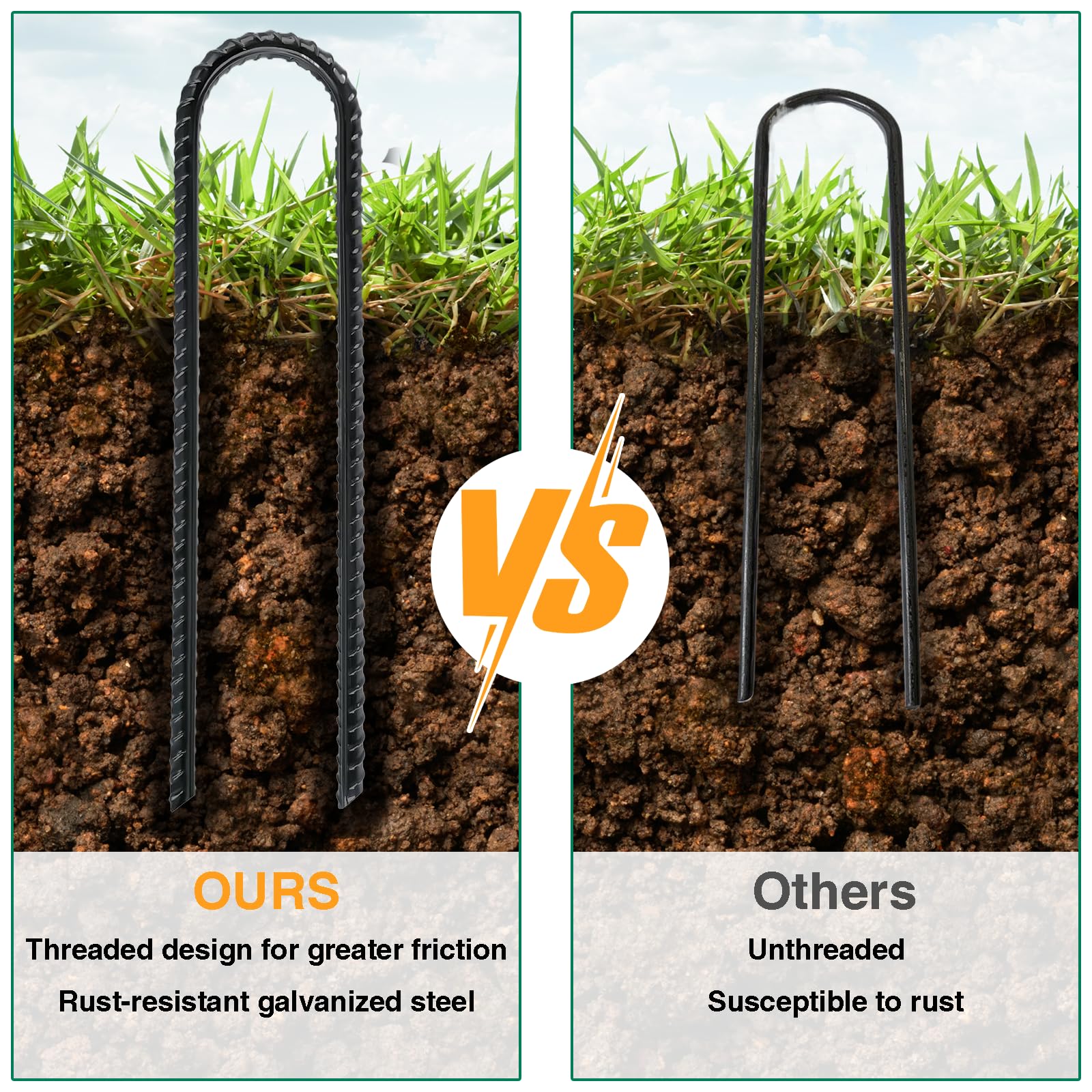 TANGJEAMER reusable ground stake that is easy to clean and reuse.