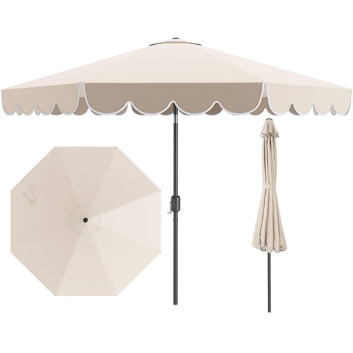Tangkula 10ft patio umbrella tilt for adjustable shade outdoors