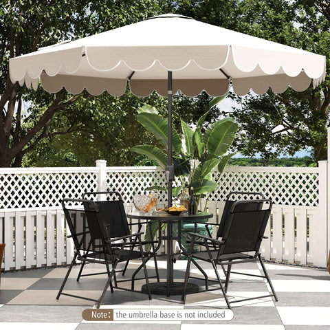 Tangkula 2-tier scalloped canopy enhances elegance and sun coverage