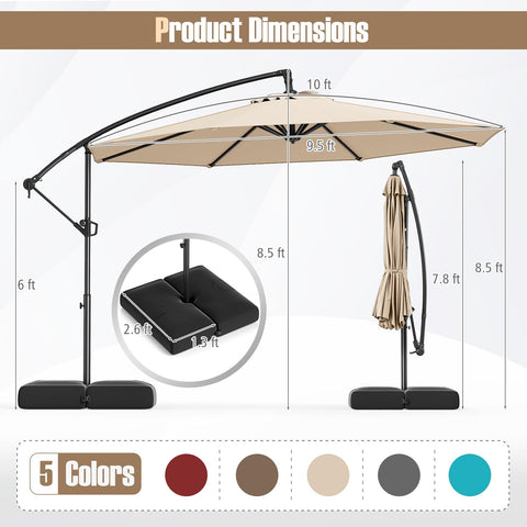 Tangkula beige vented canopy promotes airflow while maintaining shade.