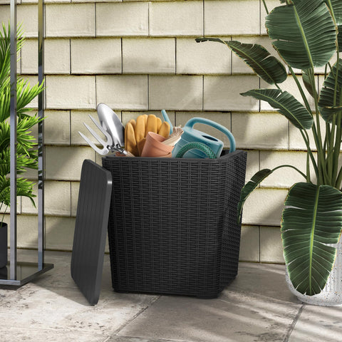 Tangkula brown black finish complements outdoor spaces