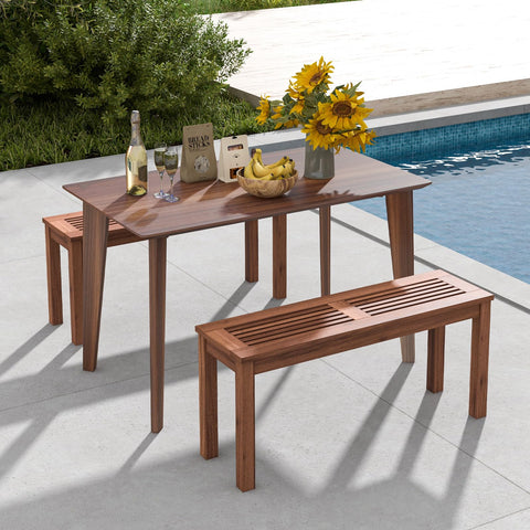 Tangkula garden bench suited for backyard or poolside relaxation.
