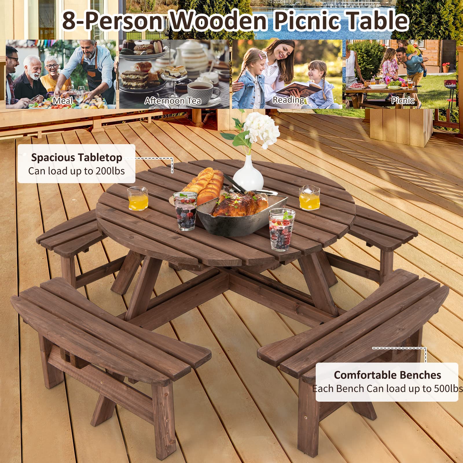 Tangkula heavy-duty benches support up to 500 lbs per bench