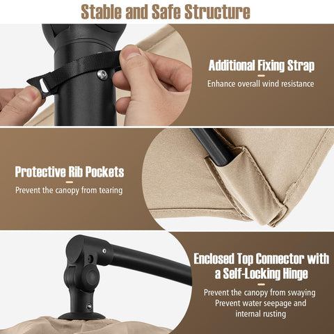 Tangkula 78.5 sq ft shade area suits yards and patios.