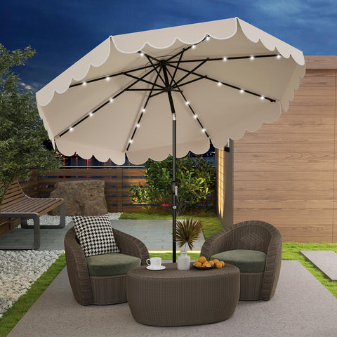 Tangkula umbrella ribs with 24 LED lights for ambient glow