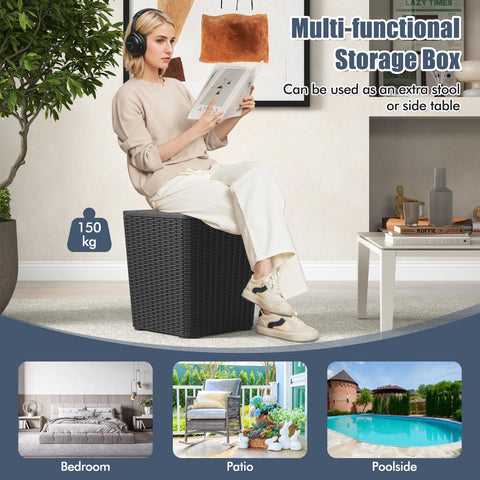 Tangkula multi-functional storage box doubles as side table