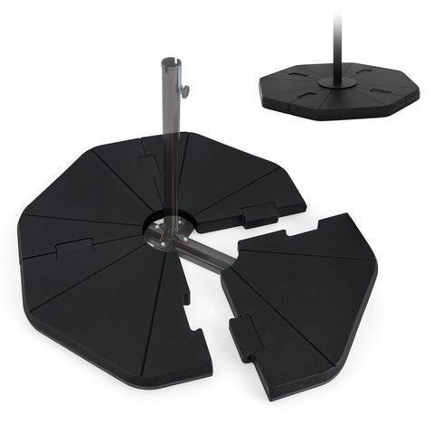 Tangkula offset umbrella base with four plates for enhanced stability.