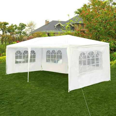 Tangkula outdoor-10x20-canopy-setup provides wide shade for outdoor events.