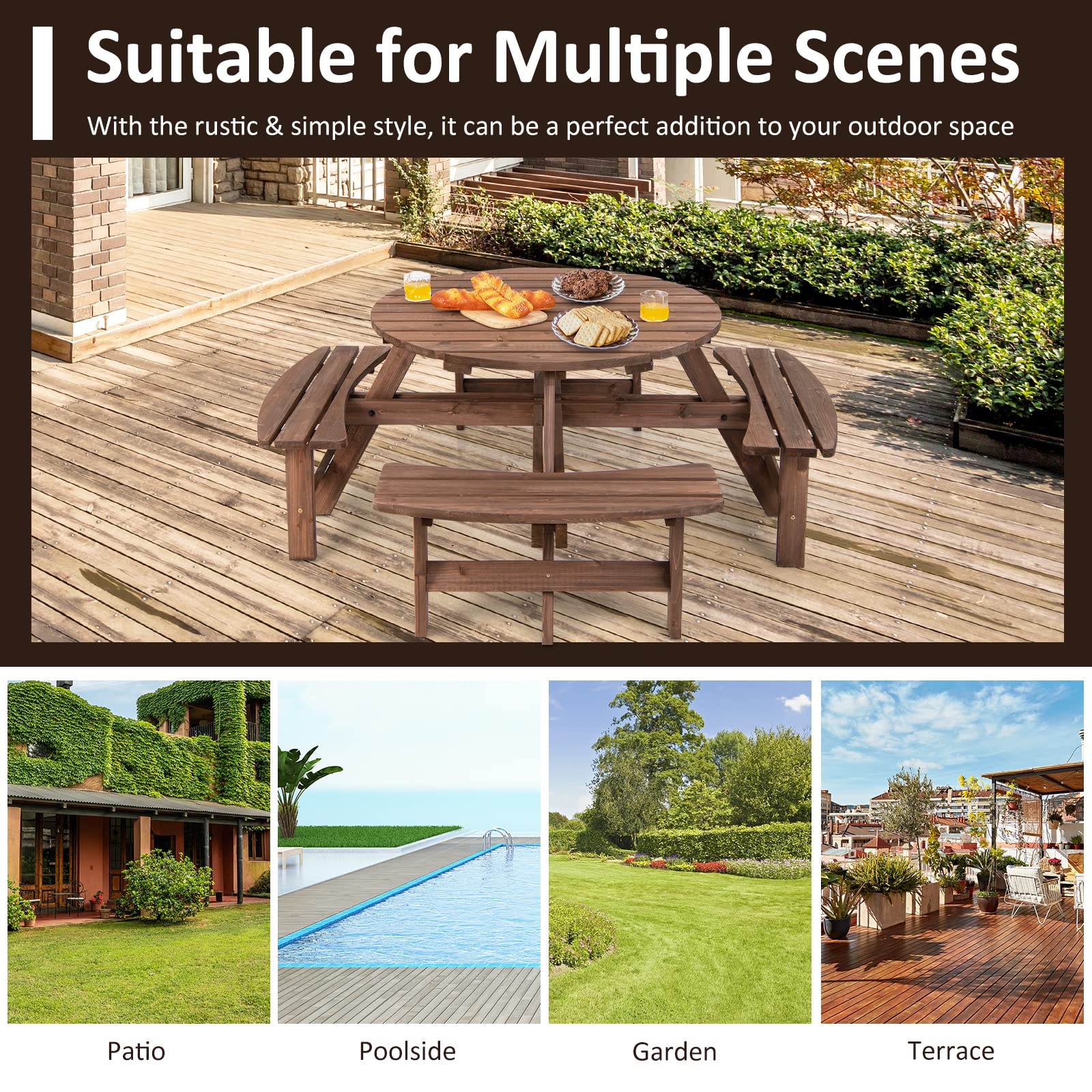 Tangkula ideal for garden parties and family meals