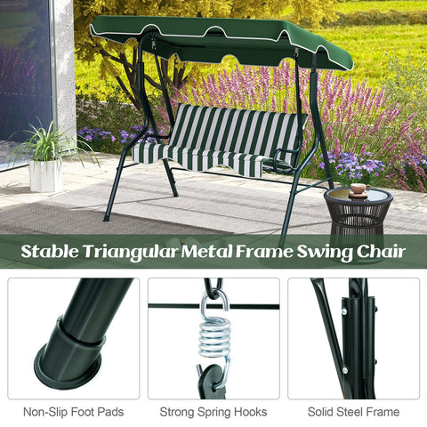 Tangkula outdoor porch swing ideal for patio garden and balcony relaxation.