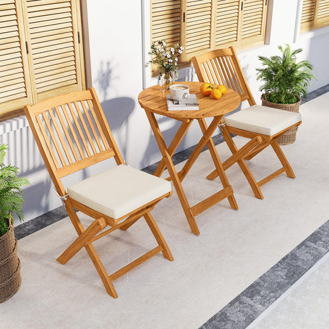Natural beauty acacia wood patio furniture in a cozy outdoor corner