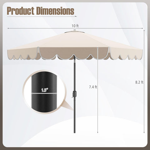 Tangkula poolside beige umbrella complements outdoor decor