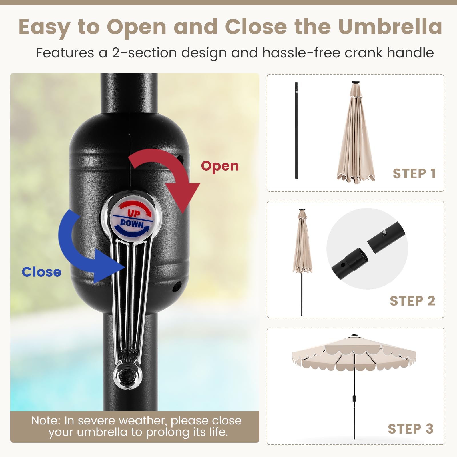 Tangkula top air vent promotes airflow and stability