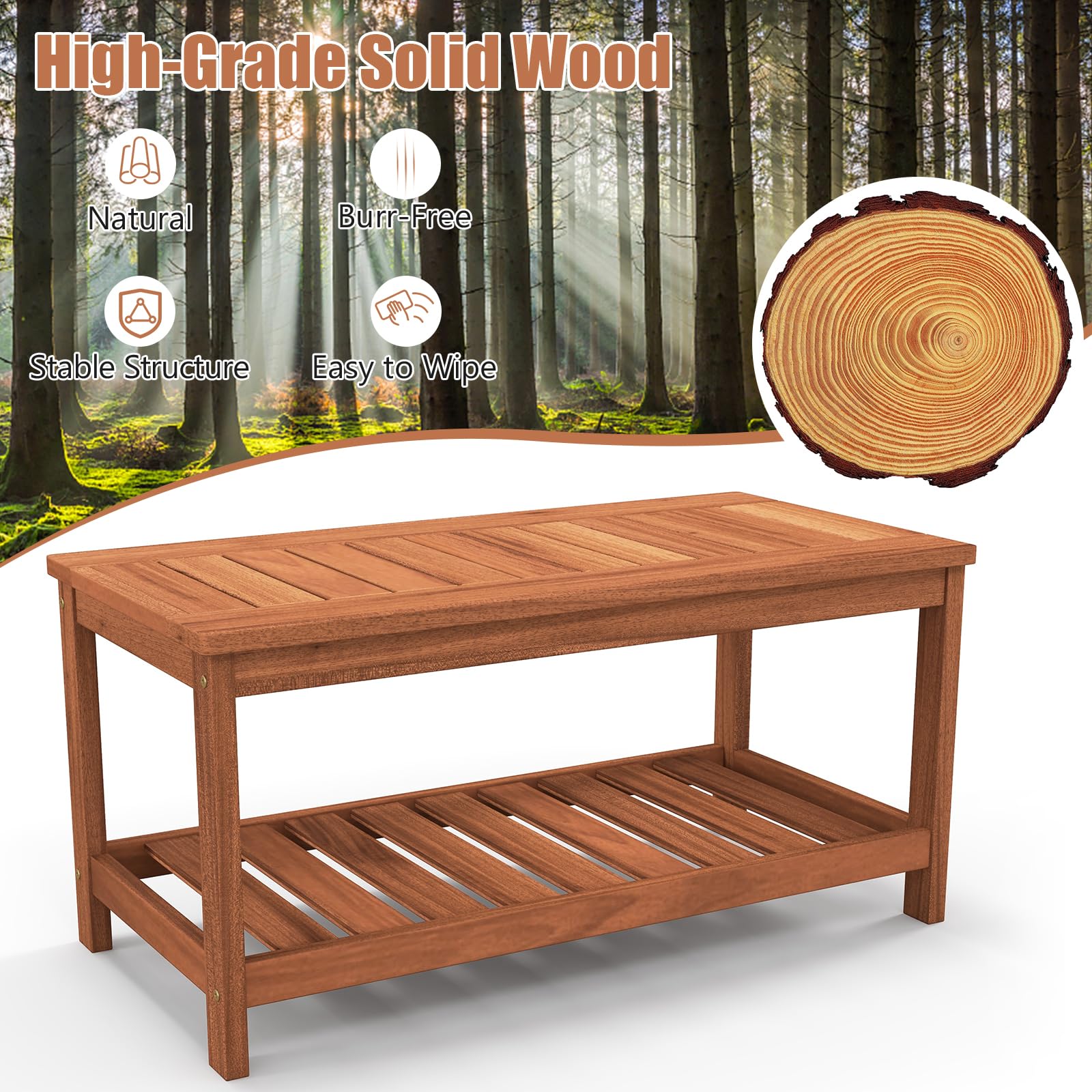 Tangkula storage shelf keeps essentials within reach during gatherings.
