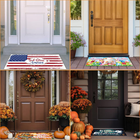 Tangren 12pc doormat inserts Halloween pattern adds festive touch to front door