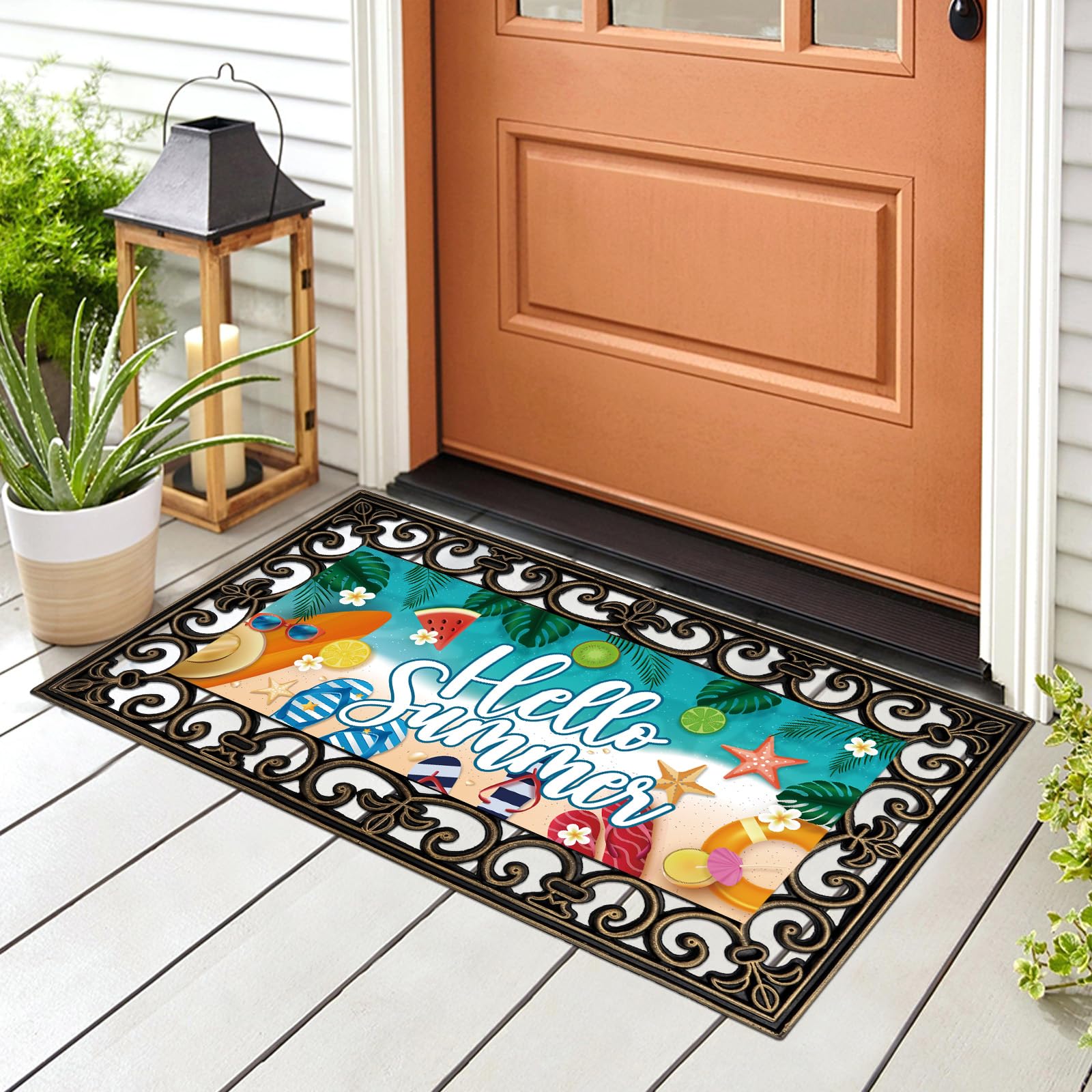 Tangren 12pc doormat inserts summer pattern for vibrant curb appeal outdoors