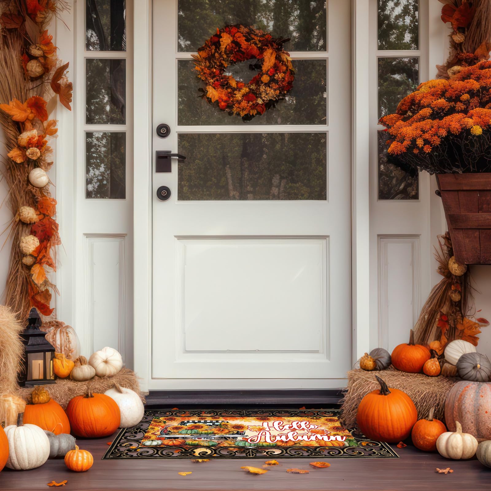 Tangren 12pc doormat inserts winter pattern for warm front door welcome