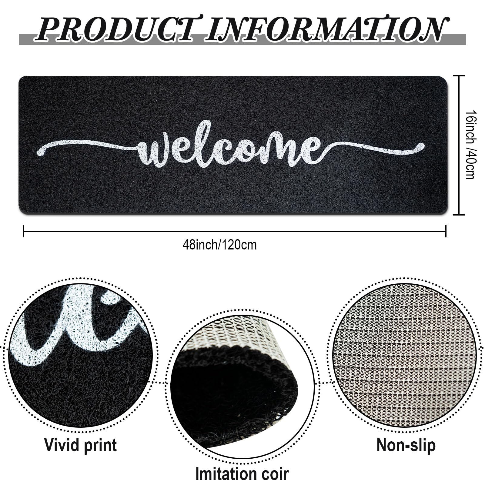 Tangren doormat with imitation coconut texture for durability and natural look