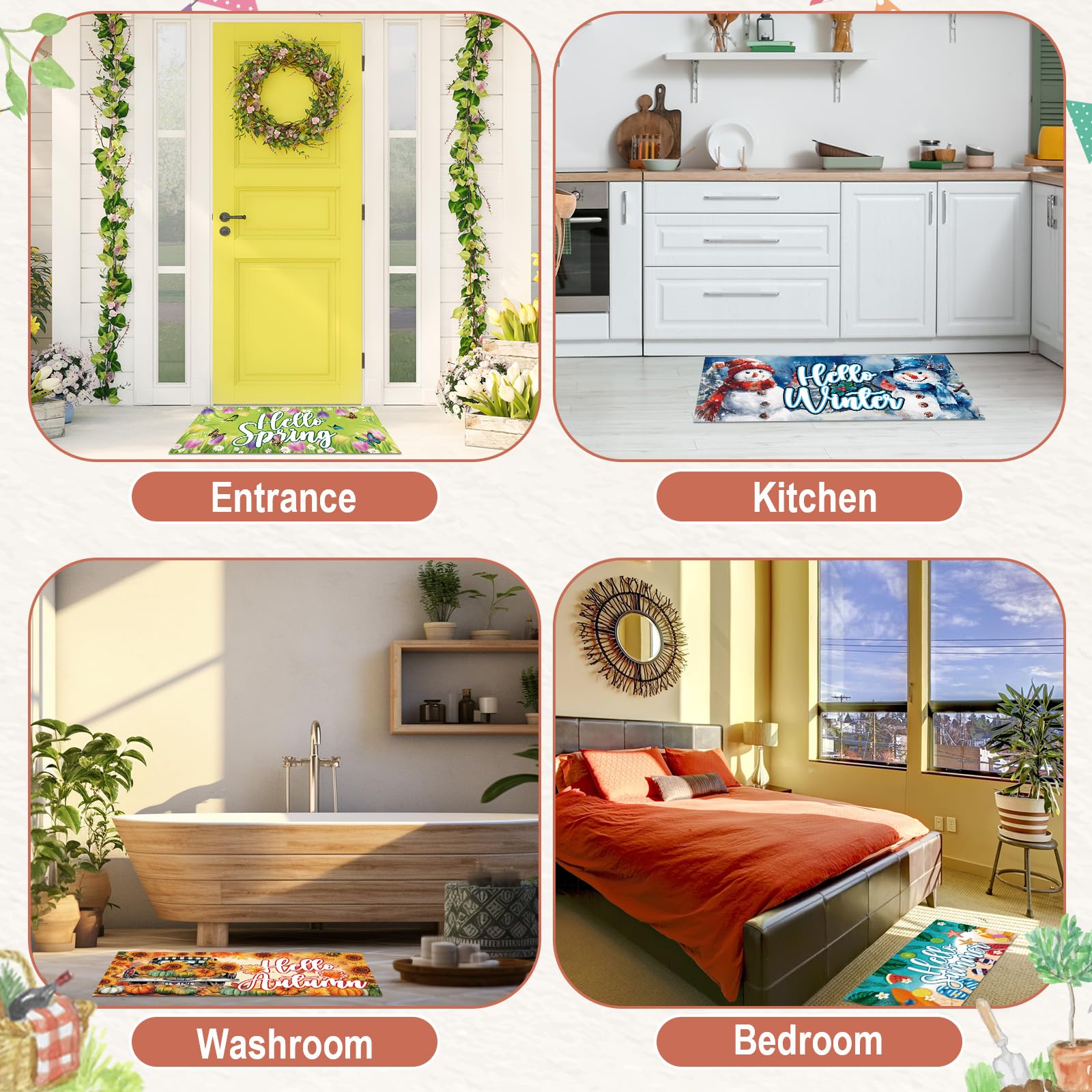 Tangren doormat durable polyester material stands up to daily use.